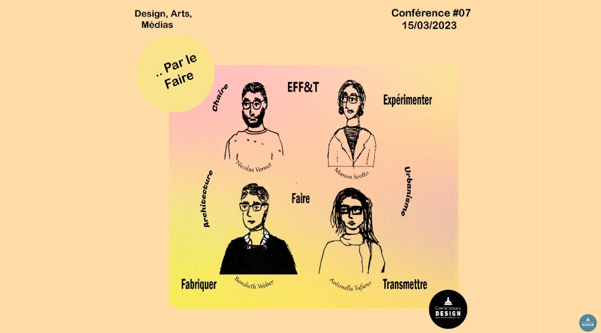 Intervention de la chaire EFF&T dans le cycle de conférences du Master "Design, Art et Média" - Paris 1 Panthéon-Sorbonne